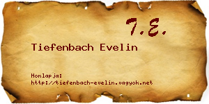 Tiefenbach Evelin névjegykártya