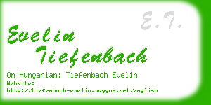 evelin tiefenbach business card
